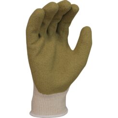 Luva de poliéster/algodão com palma de látex áspero, T-08