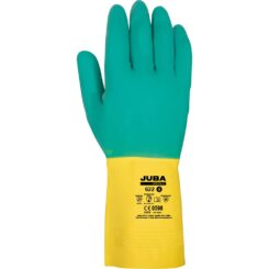 Luva de látex, flocagem de algodão, bicolor, T-07