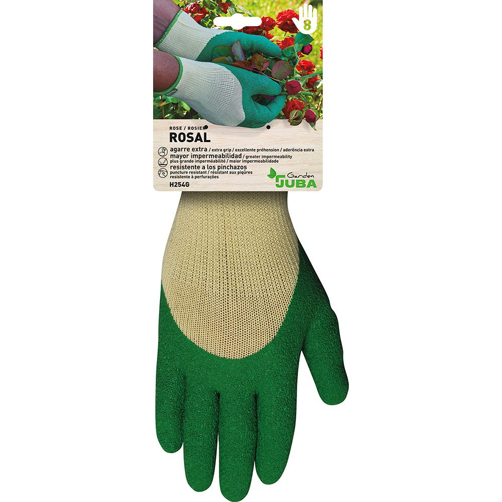 Luvas de poliéster com palma de látex para jardinagem, T-07