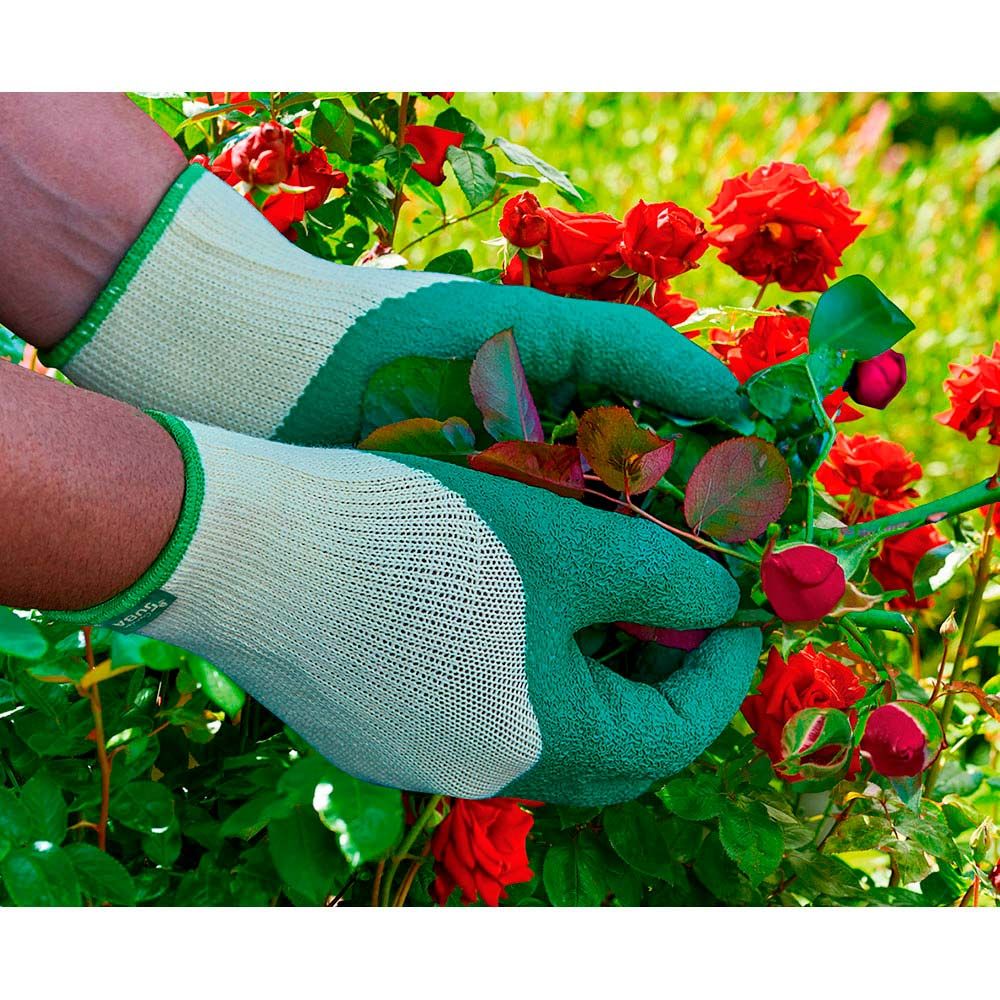 Luva de poliéster com palma de látex para jardinagem, T-08 - Image 4