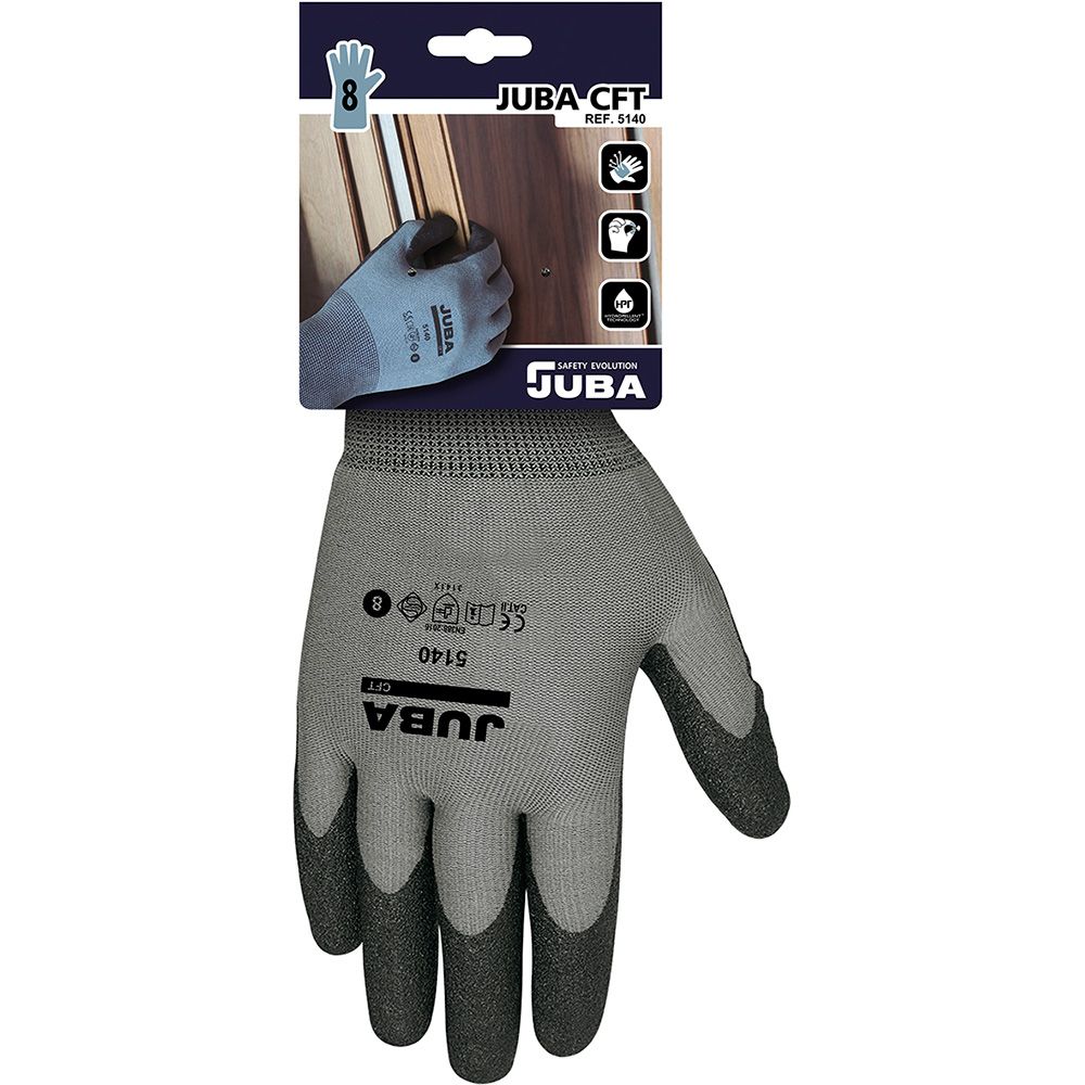 Luva de nylon com palma revestida de PVC para jardinagem, T-09