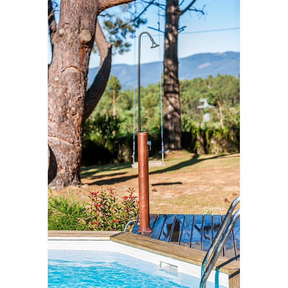 Chuveiro em PVC com aspecto de madeira e depósito de água de 9 l - Image 2