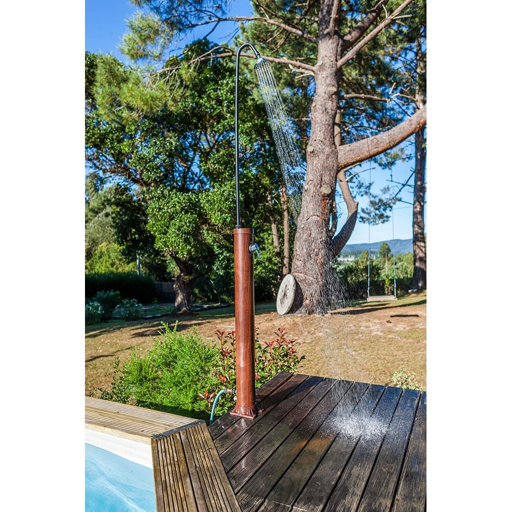 Chuveiro em PVC com aspecto de madeira e depósito de água de 9 l - Image 3