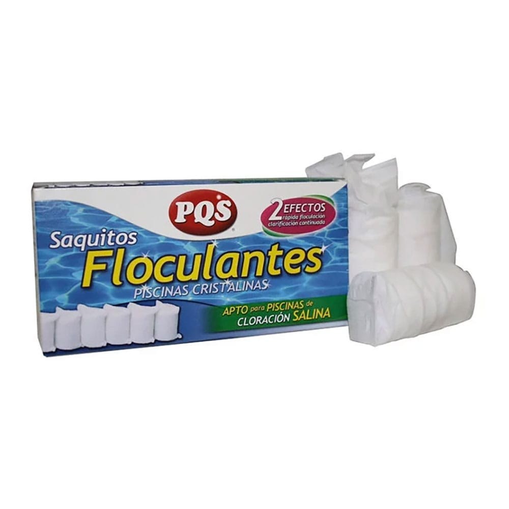 Floculante em cartucho especial para cloração salina, saquetas de 125 g, embalagem de 4 unidades