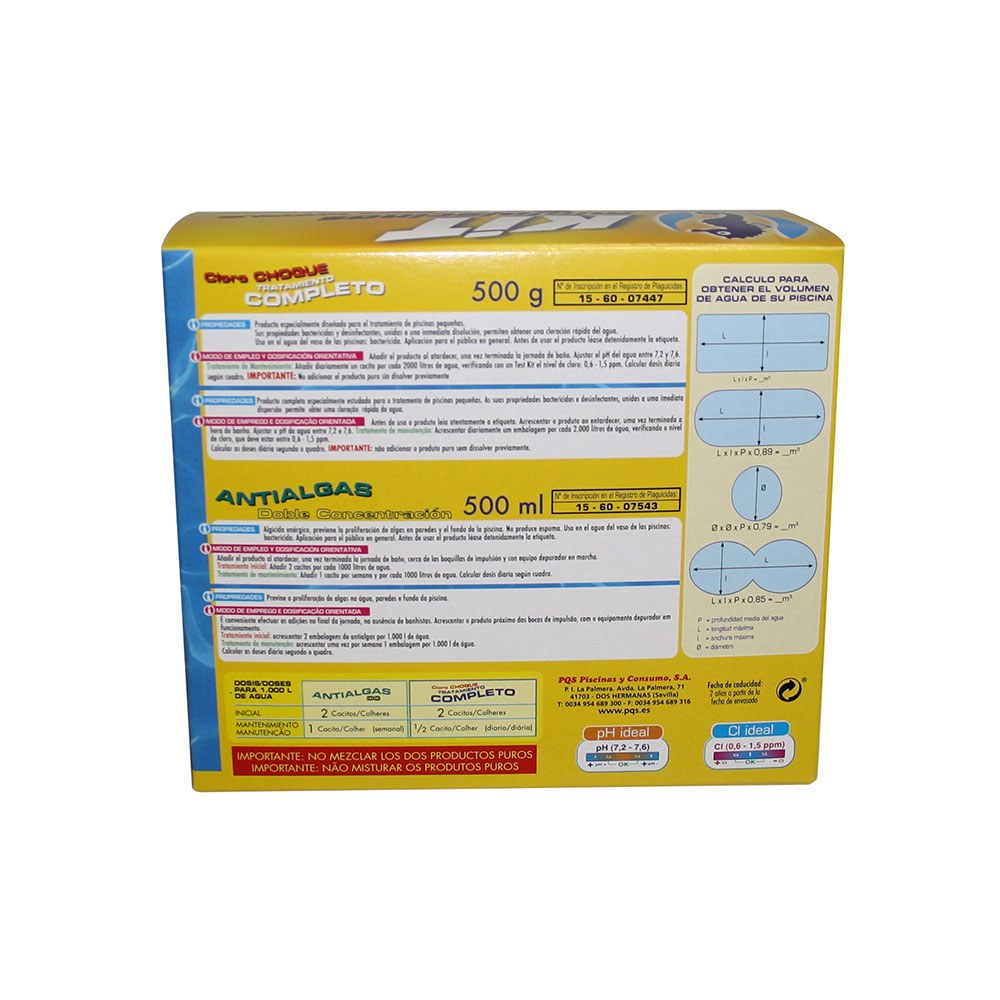 KIT mini piscina: cloro 500 g + algicida 500 ml - Image 3