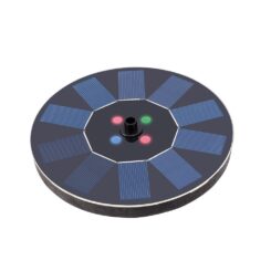Fonte solar de jardim, plástico, luz RGB, 4 LEDs, ø16 x 3,5 cm