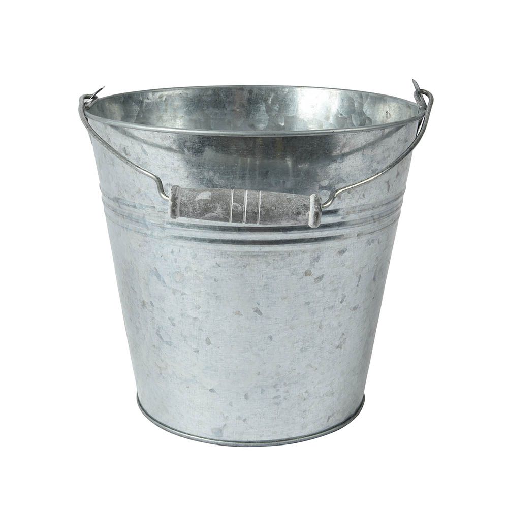 Cubo de zinc, para exterior ø18 x 17 cm