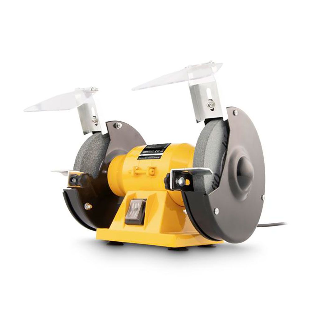 Esmeriladora de bancada + 2 rodas abrasivas de Ø150 mm, 150 W com cabo 2 m