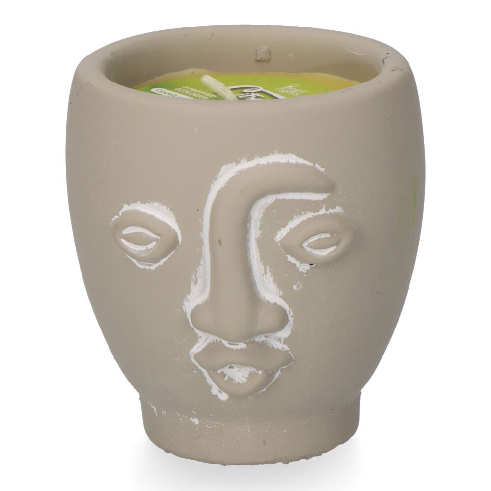 Vela de citronela terracota caras cores sortidas - Image 4