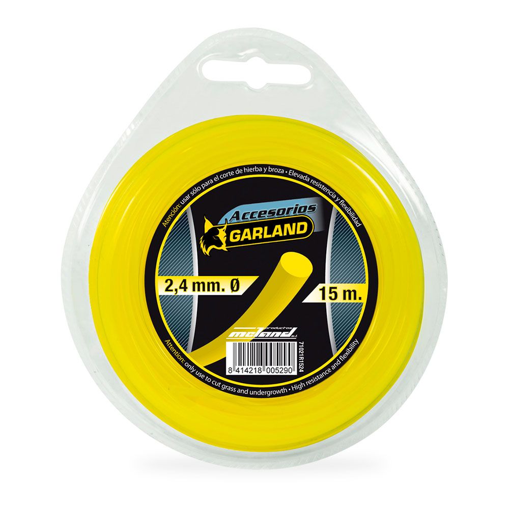 FIO para roçadora, redonda, Ø2,4 mm, dispensador 15 m