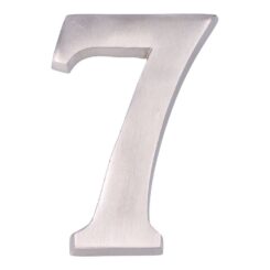 Número 7 niquel mate 10cm fixação invisivel