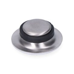 EDM Batente de porta, metal com acabamento em aço inox, fixação adesiva, blister