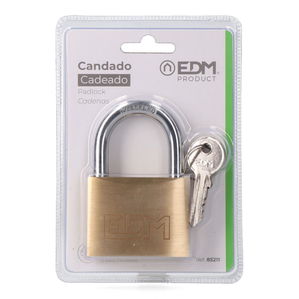 Cadeado em latao, arco normal, 60 mm, blister - Image 2