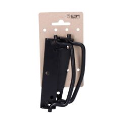 EDM Alça dobrável com batente, zinco com acabamento preto, 125 x 27 mm, 2 unid., blister