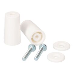 EDM Batentes cegos brancos, 40 mm de comprimento, 2 unidades