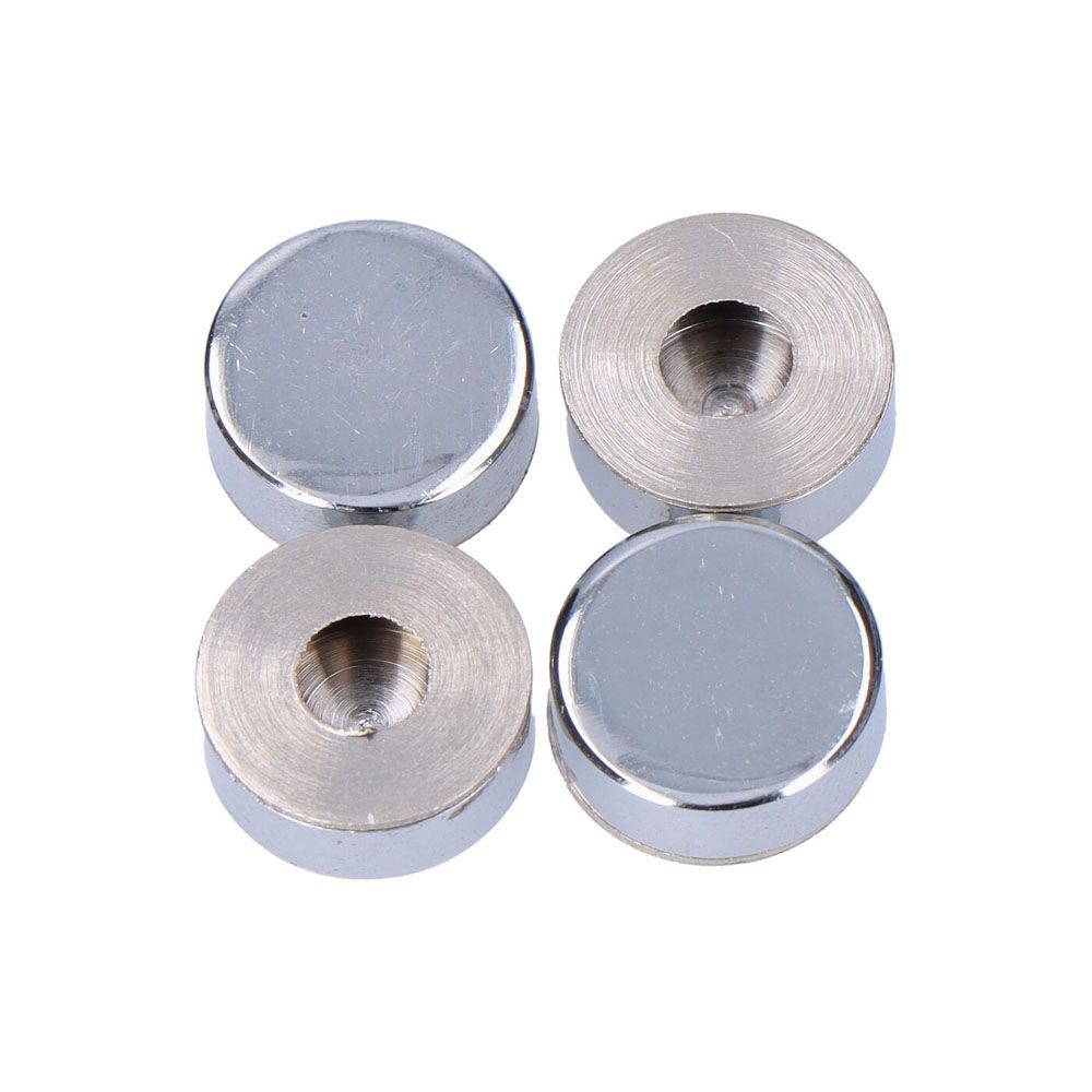 Acabamento latão roscado liso 18 mm níquel, 4 unidades