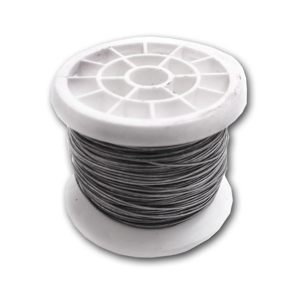 Arame plastificado com bobina N° 6 prateado, calibre 0,40 mm x 50 m