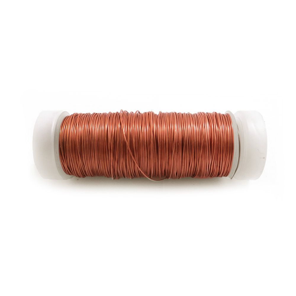 Arame plastificado com bobina N° 6 cobre, calibre 0,40 mm x 50 m