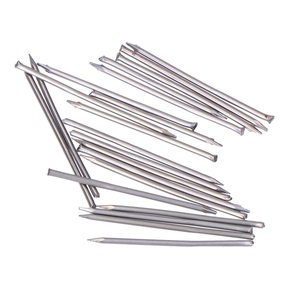 Ponta agulha de aço para tampa 2,5 cm, pack 100 unidades