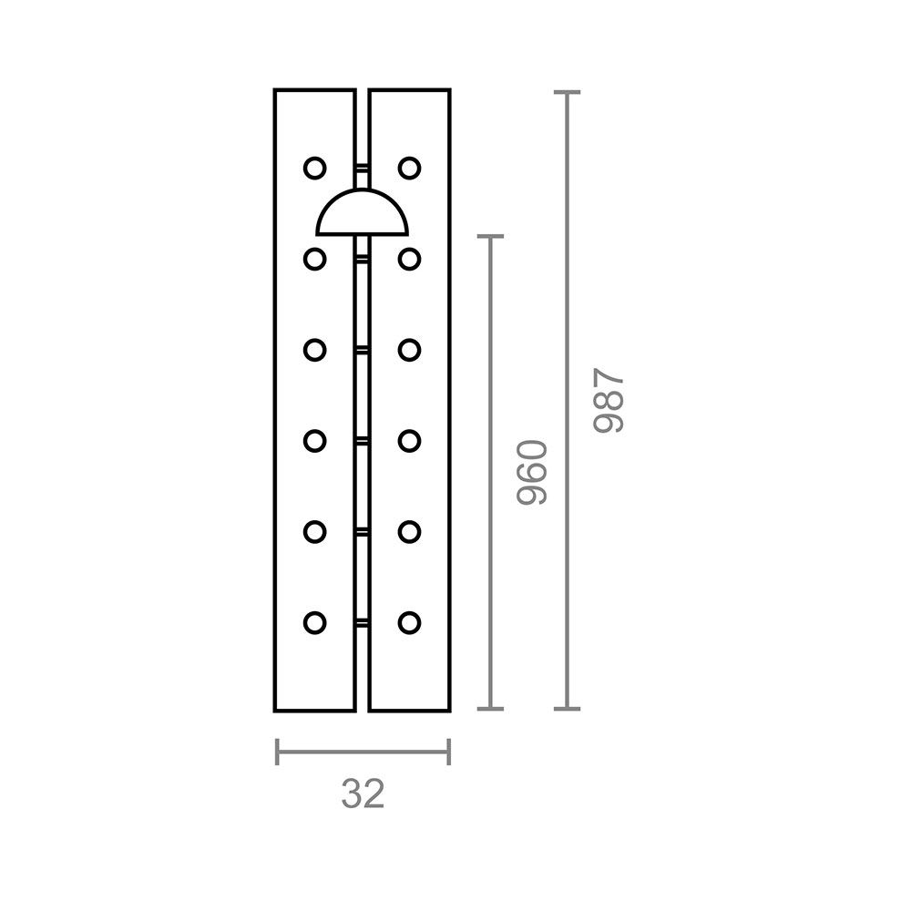 Dobradiça piano BS21 32x960mm LTD M33203 micel - Image 3