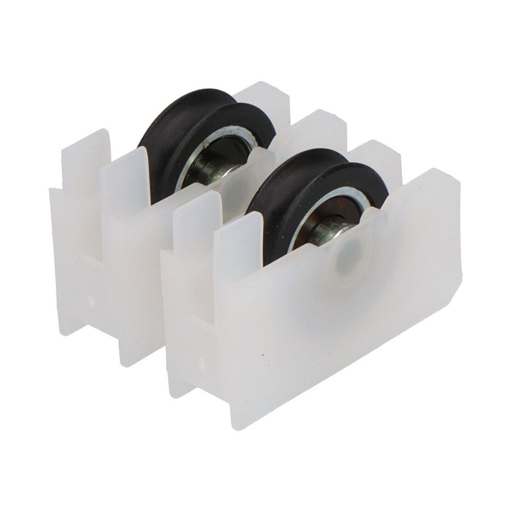Rodamiento, modelo 172 rd07, de nylon con acabado blanco, 37 x 11 x 25 mm, 2 uds, blister
