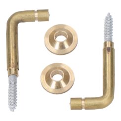 Ganchos torneados latão 30 mm. recolha de cortinas, 2 unidades