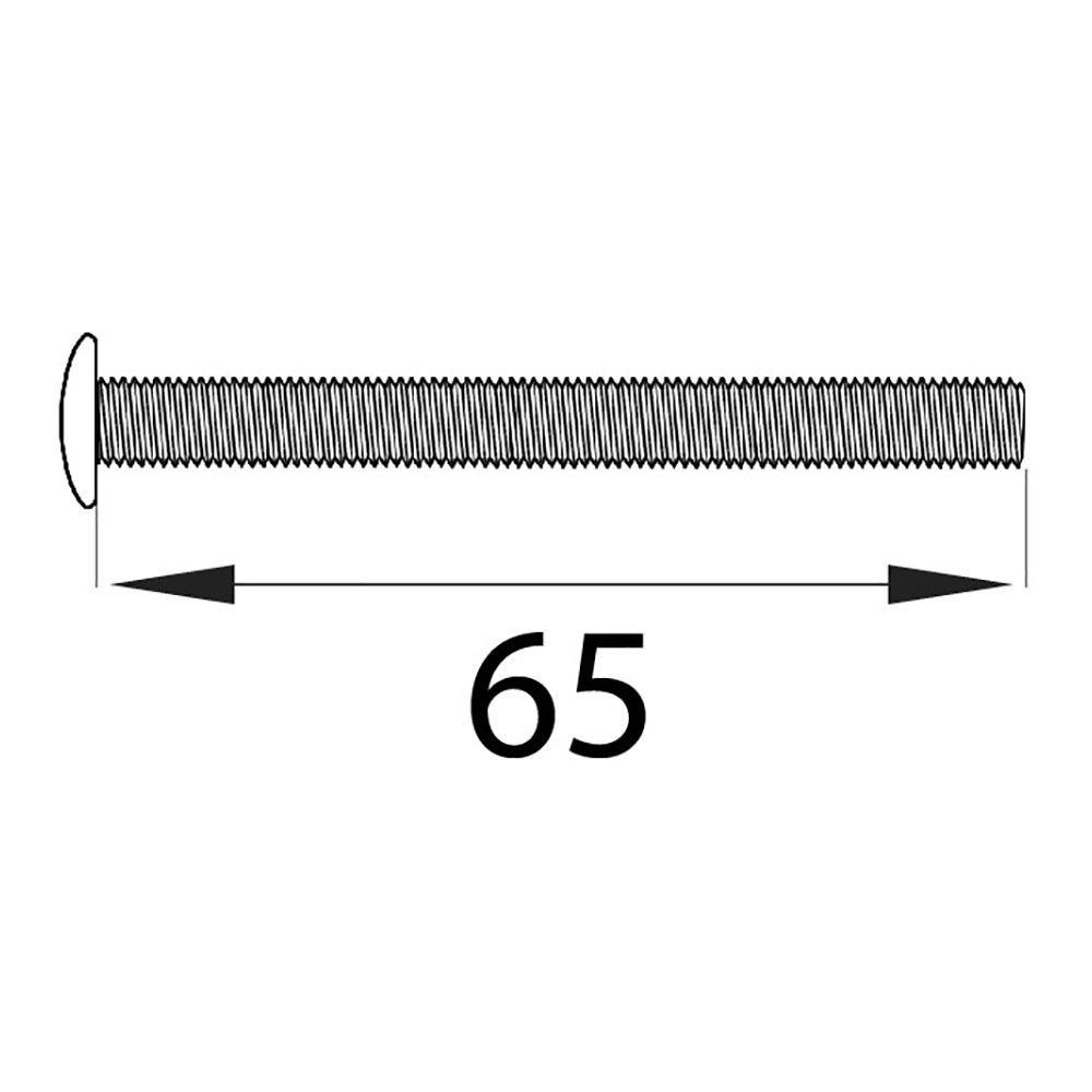 Parafuso de cabeça cilíndrica em aço latonado TRN16 M5 x 65 mm, 4 un - Image 3