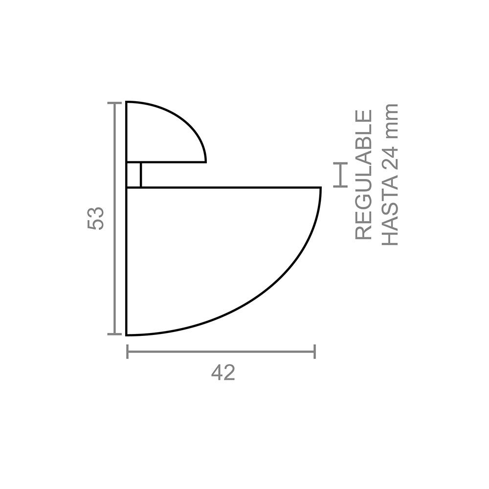 Pack com 2 suporte MOD. pelicano SP08 42x53mm cromado M31245 micel - Image 2