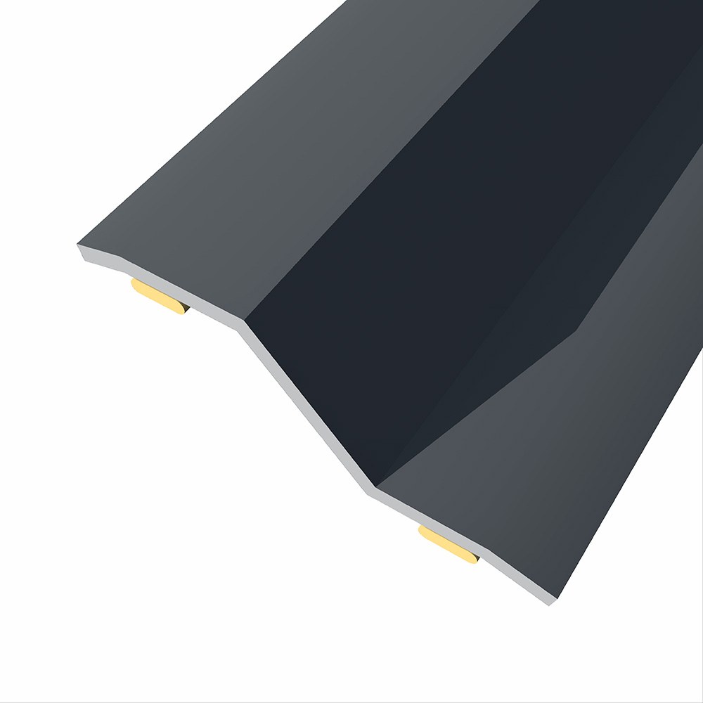 Junta de aço para desnível 8-14 mm, adesiva, flooring, preto, 83 x 3,6 cm