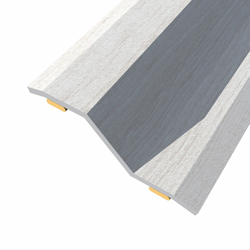 Junta de aço para desnível 8-14 mm, adesiva, flooring, carvalho cinzento, 83 x 3,6 cm