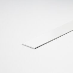 Perfil DIY, barra plana de alumínio pintada de branco, 1000 x 25 x 2 mm