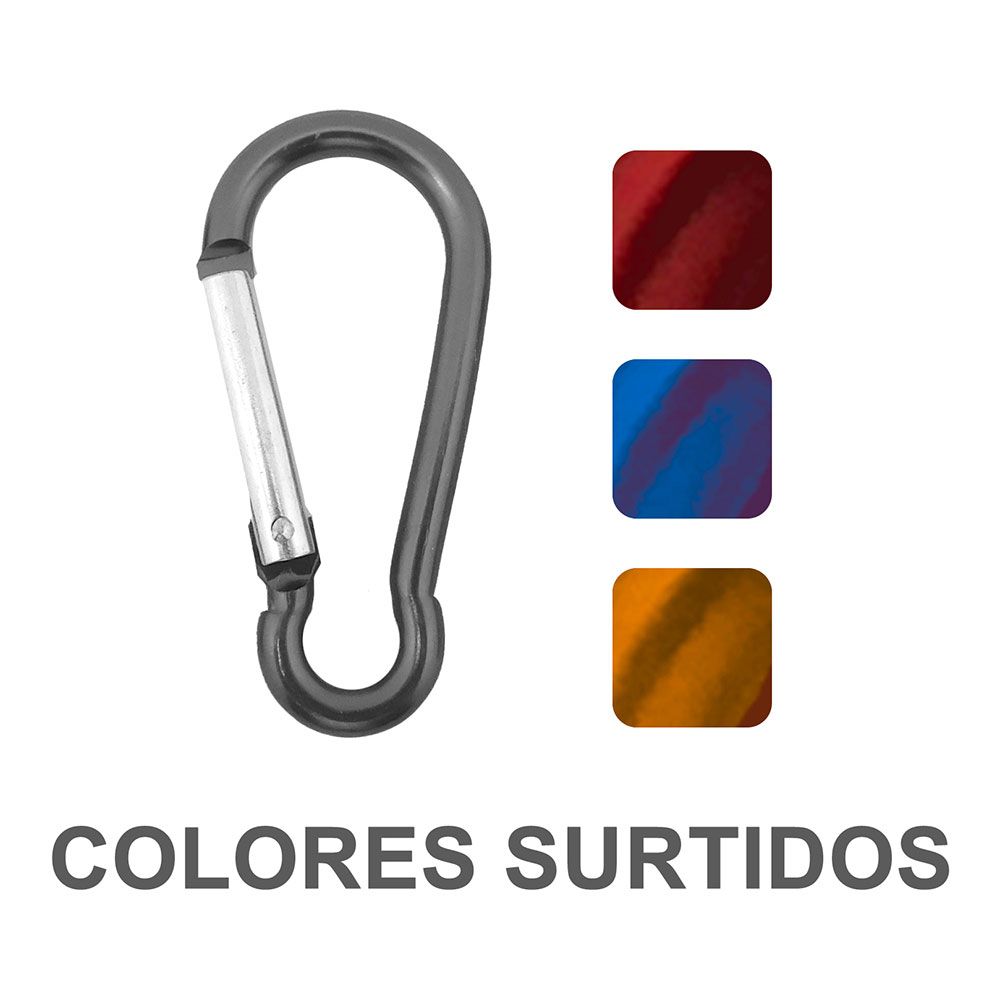 Mosquetão MSQ04, alumínio, várias cores, 8 x 80 mm - Image 3