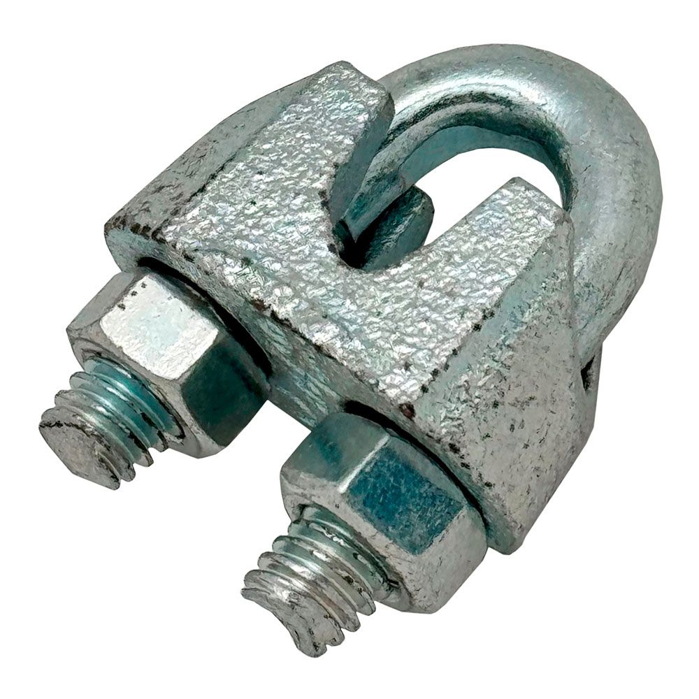 Grampo cabo DIN-741 SJT01, aço galvanizado, M4, 1/8". 2 unidades - Image 2