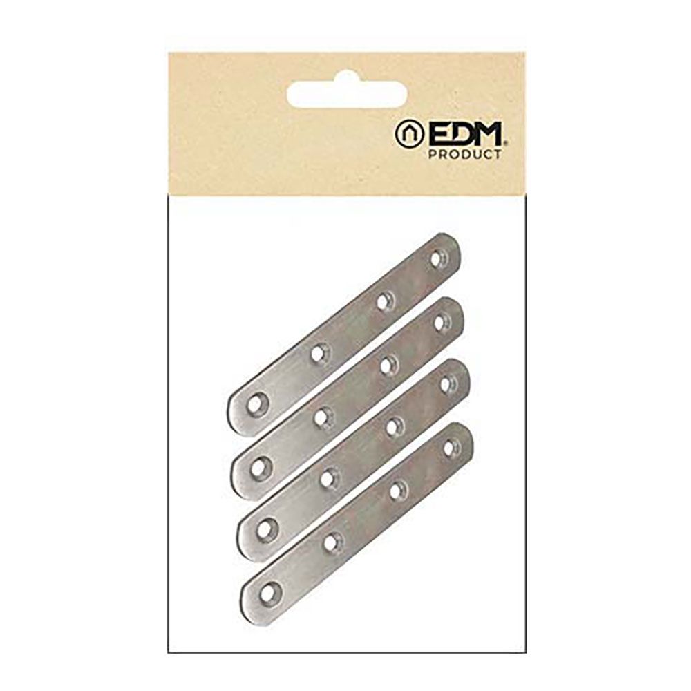 Placa reta para união PLC14, aço inoxidável, 80 x 16 x 2 mm. 4 unidades - Image 2