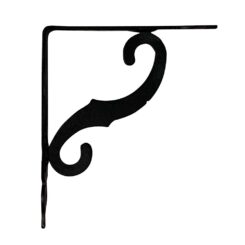Esquadro ornamental PLM05 preto 155 x 110 mm