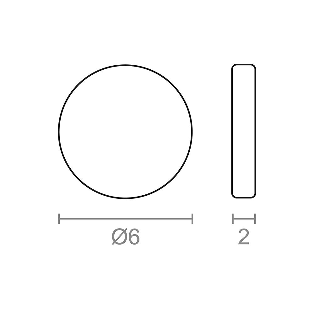 Íman neodímio disco níquel Ø6 x 2 mm - Image 2