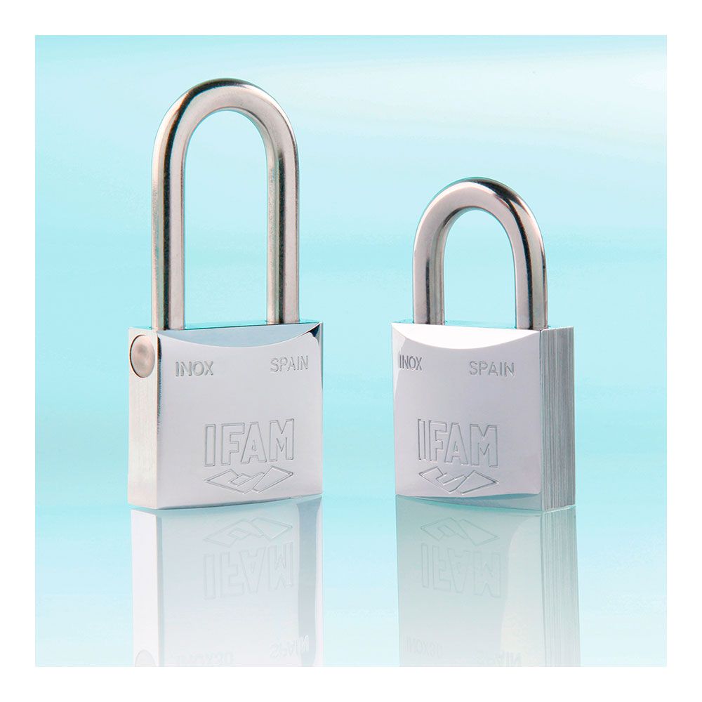 Cadeado de aço INOX 40 inoxidavel 40mm. com 2 chaves. arco normal. ifam - Image 4