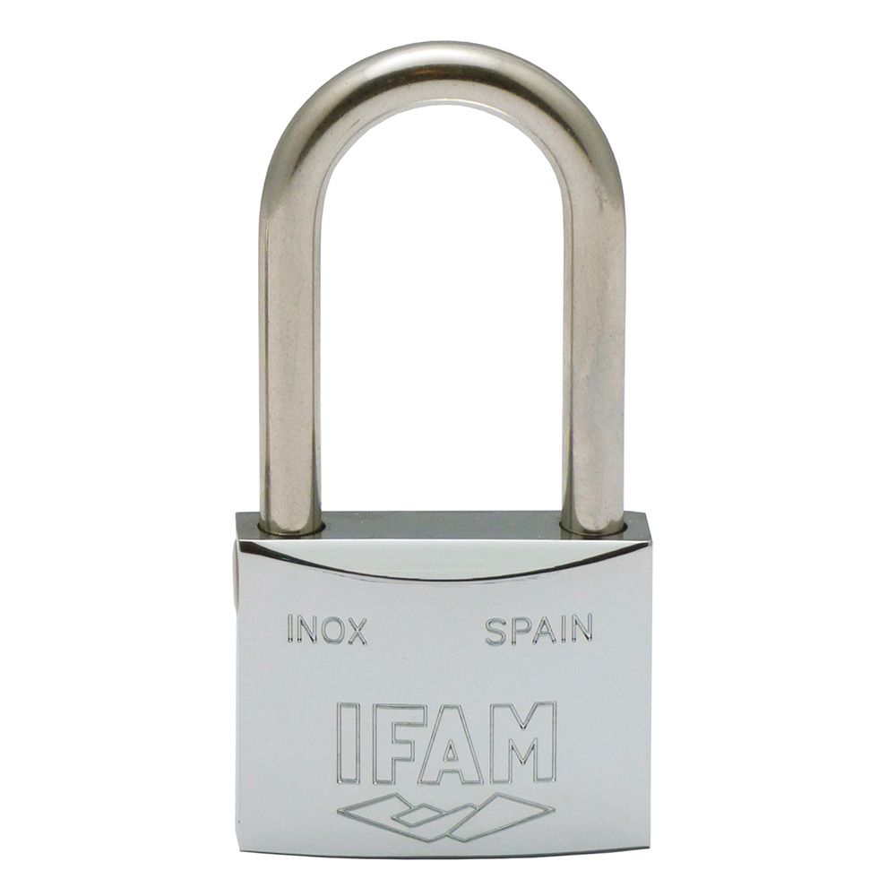 Cadeado inoxidavel 50AL 50mm com 2 chaves. arco longo. ifam