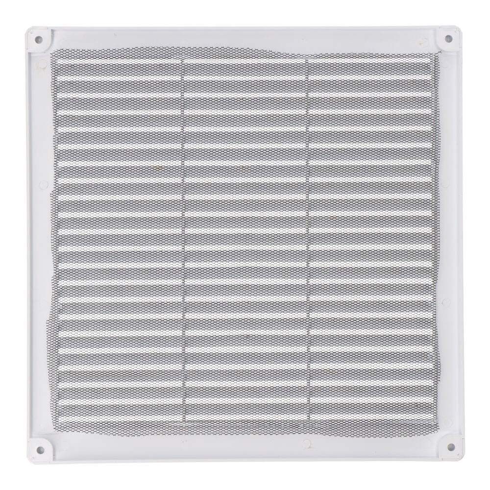 Grelha de ventilação quadrada com plugas e rede mosquiteira 250x250x7mm ABS branco - Image 2
