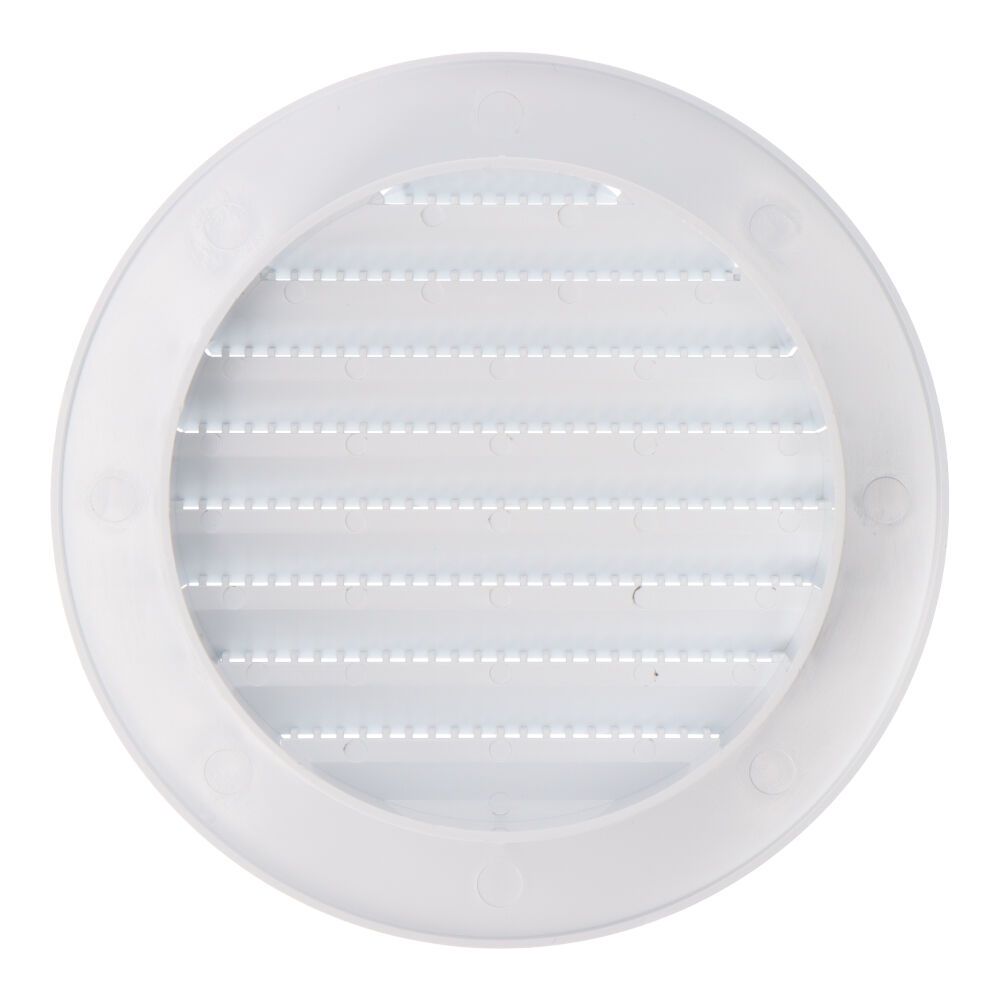 Rejilla ventilación redonda empotrable con mosquitera ø90mm abs blanca - Image 2