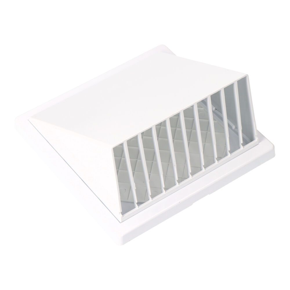 Grelha de ventilação com capa ABS ø 100mm 170x170mm branca