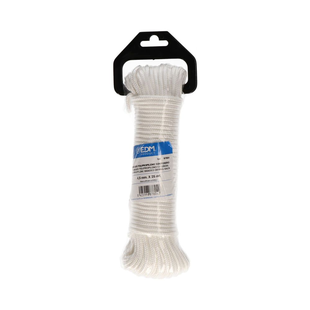 Corda trançado estendal polipropileno branco, calibre 4,5 mm x 25 m - Image 2