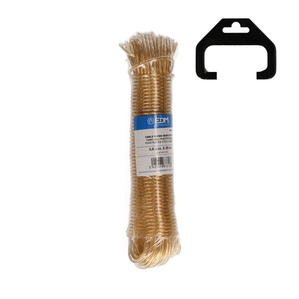 Cabo de aço laminado dourado 25 m