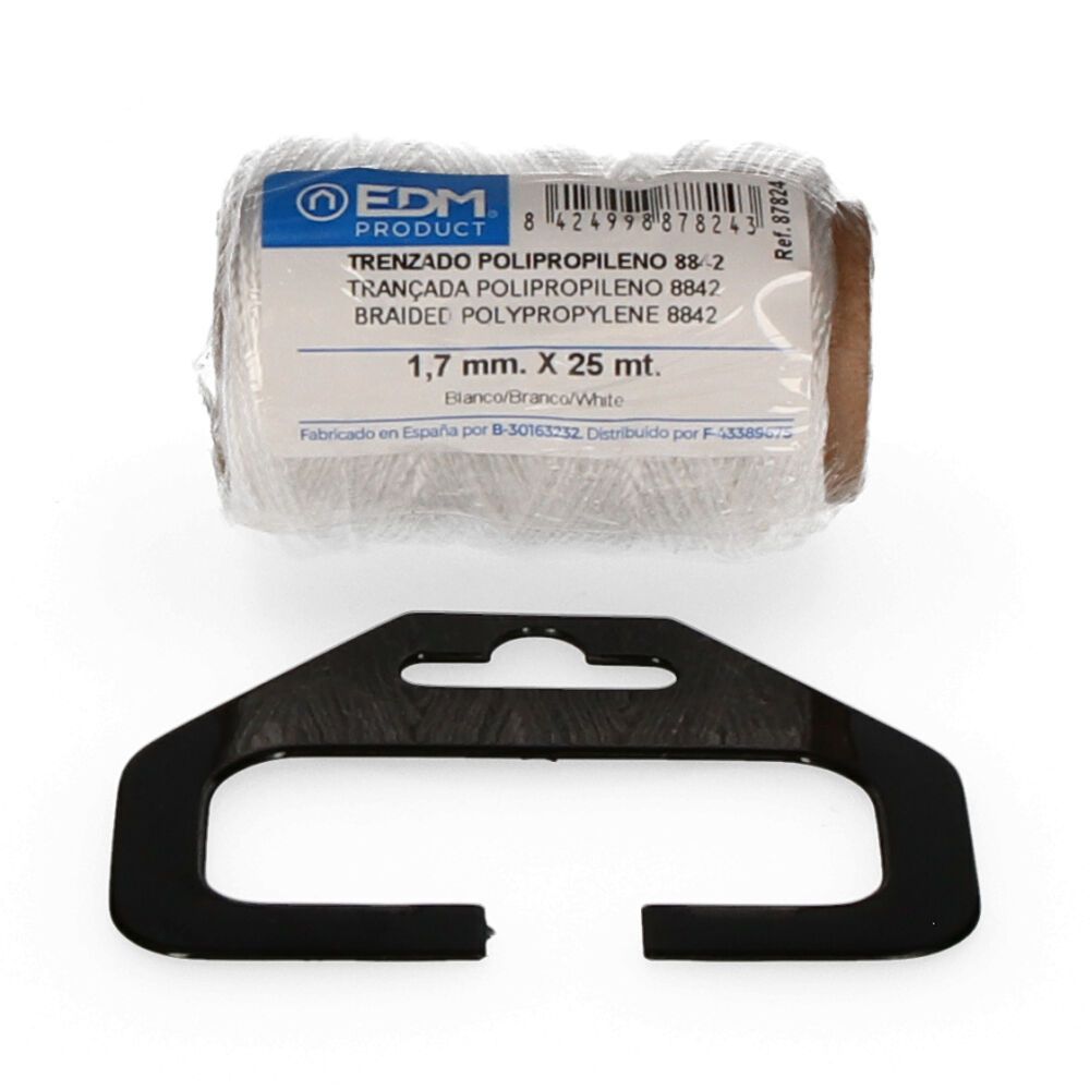 Corda trançada polipropileno 8842 branco, calibre 1,7 mm x 25 m