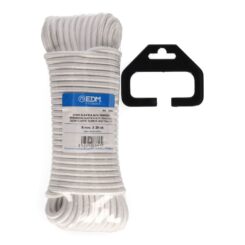 Corda de borracha elástica branca calibre 6 mm x 20 m