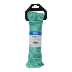 Corda trançada polipropileno verde / branca, calibre 4,5 mm x 15 m