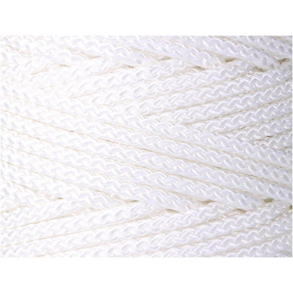Corda trançado em poliéster branco, calibre 6 mm x 200 m - Image 2