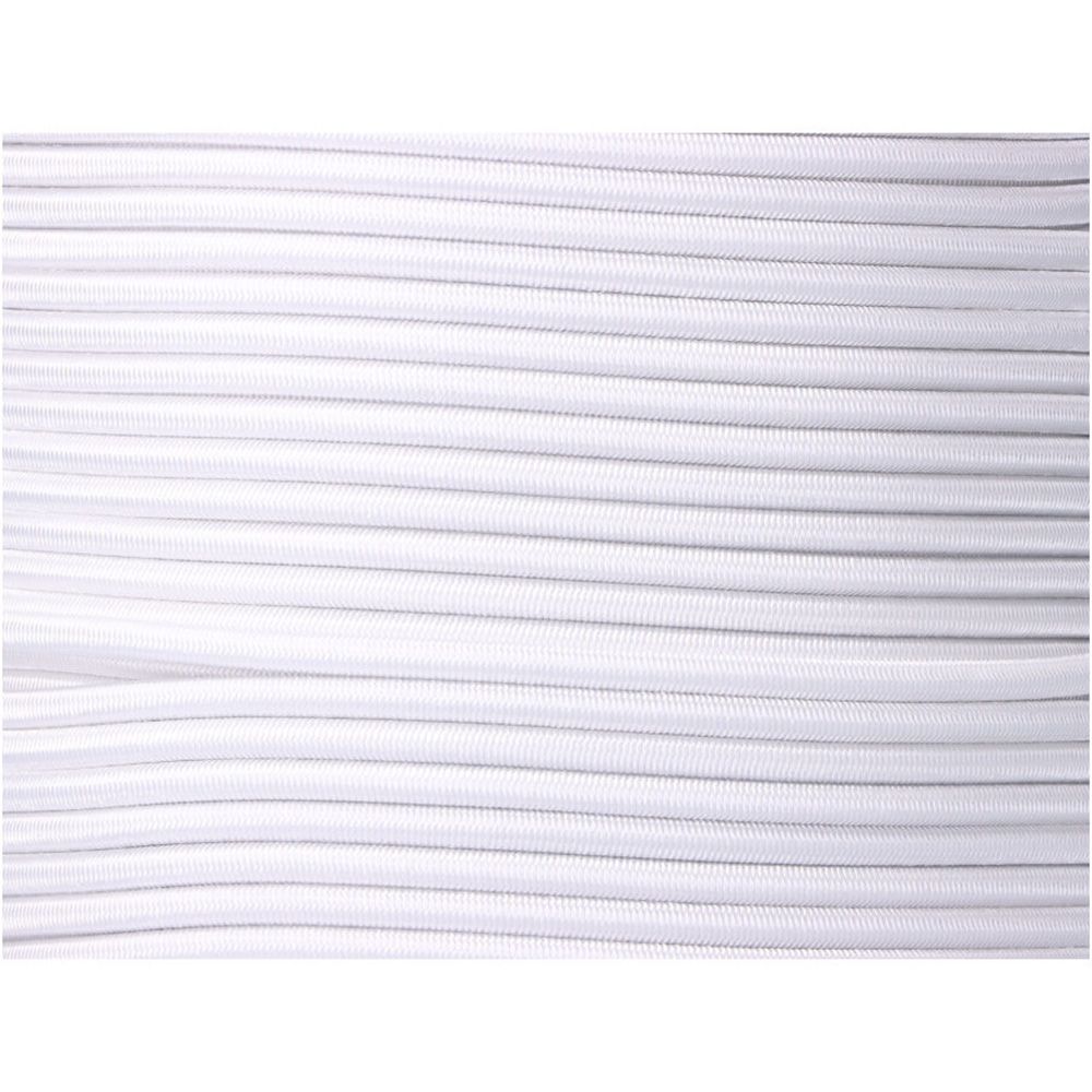 Corda de borracha elástica branca poliéster calibre 6 mm x 200 m - Image 2