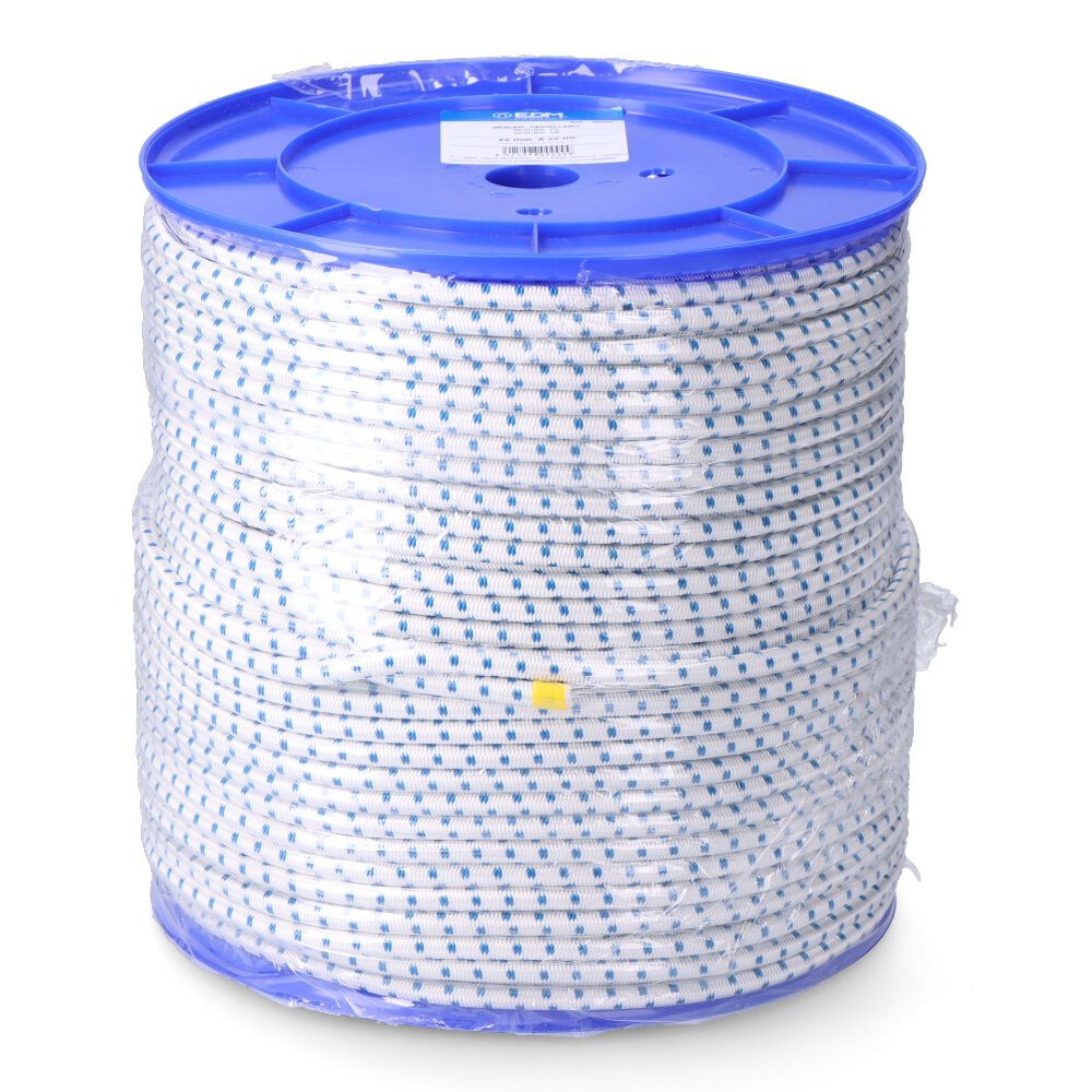 Corda de borracha elástica branca / azul poliéster calibre 6 mm x 200 m - Image 3