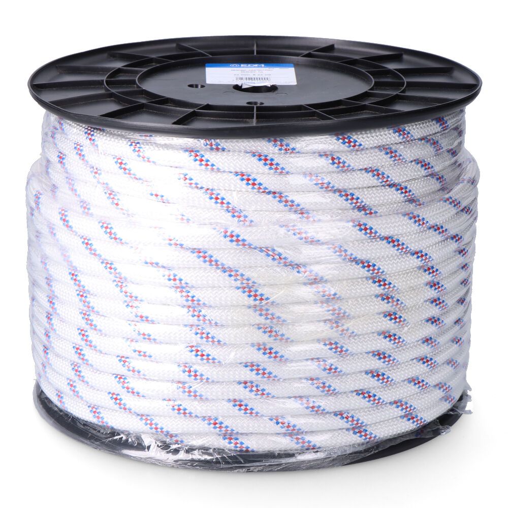 Cuerda driza trenzado poliéster blanco distintivo, calibre 14 mm x 100 m - Image 3